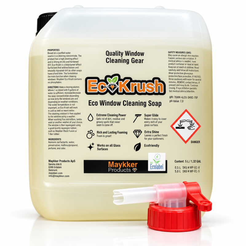Liquide nettoyant vitres écologique Eco Krush 5 L avec robinet