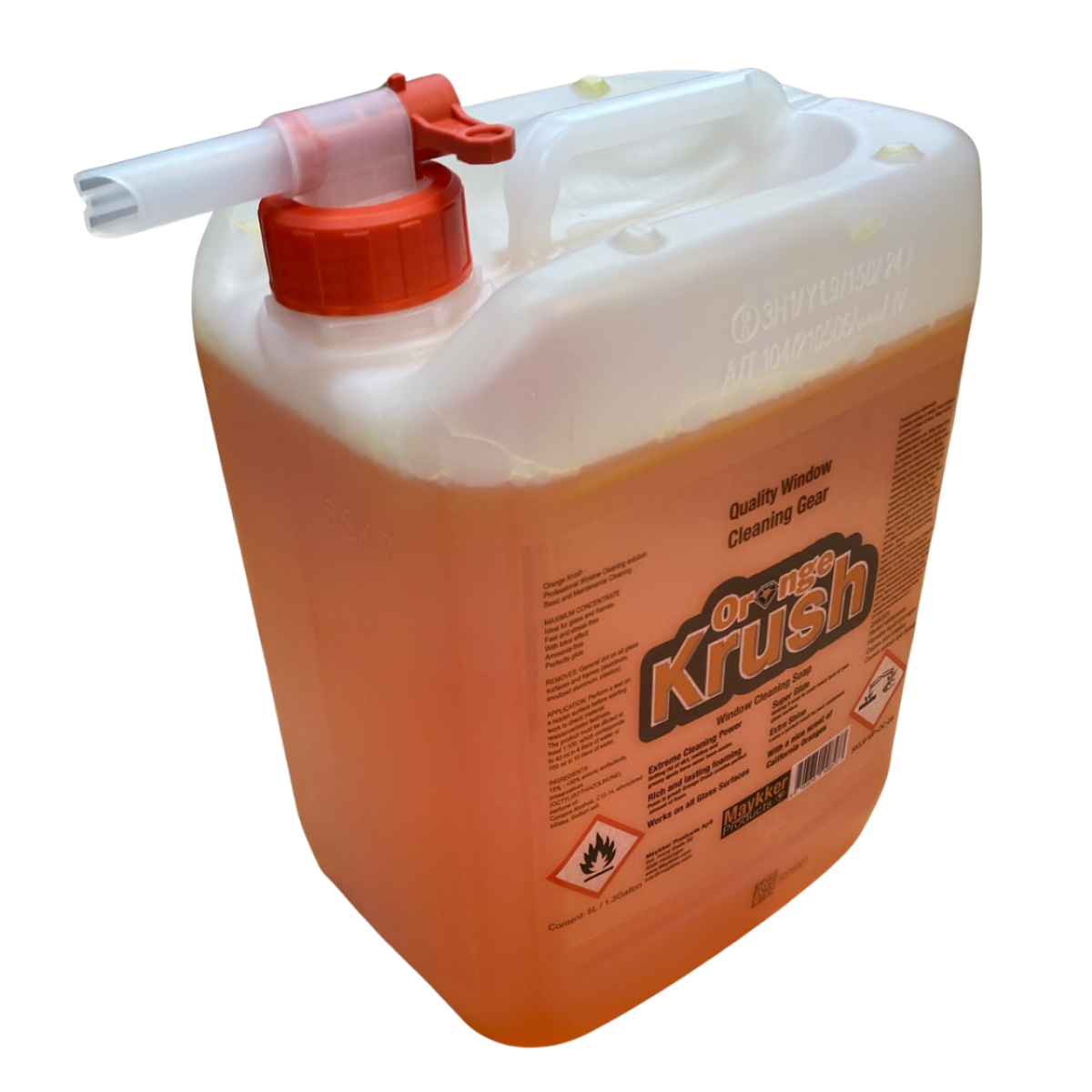 Liquide nettoyant vitres concentré Orange Krush 5 L avec robinet