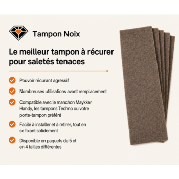 Coussinet abrasif WalnutPad 25 cm en coquilles de noix